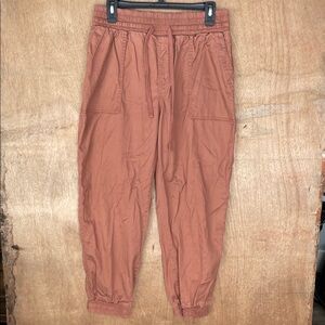 A New Day women’s Rust Drawstring Jogger Pants Sz Medium 4 pockets design Casual